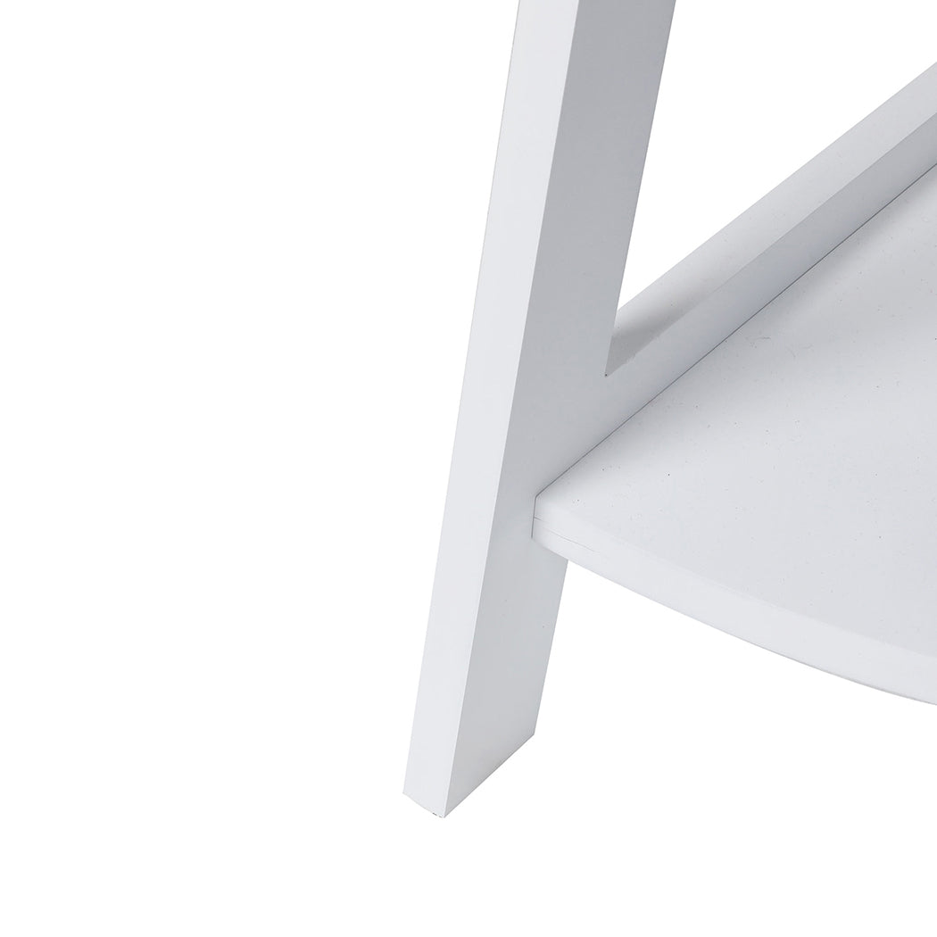 Levede 5 Tier Corner Shelf Wooden Storage White.