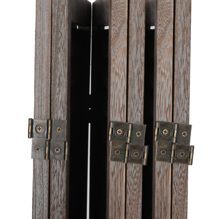 Levede Room Divider 6 Panel Folding Brown.