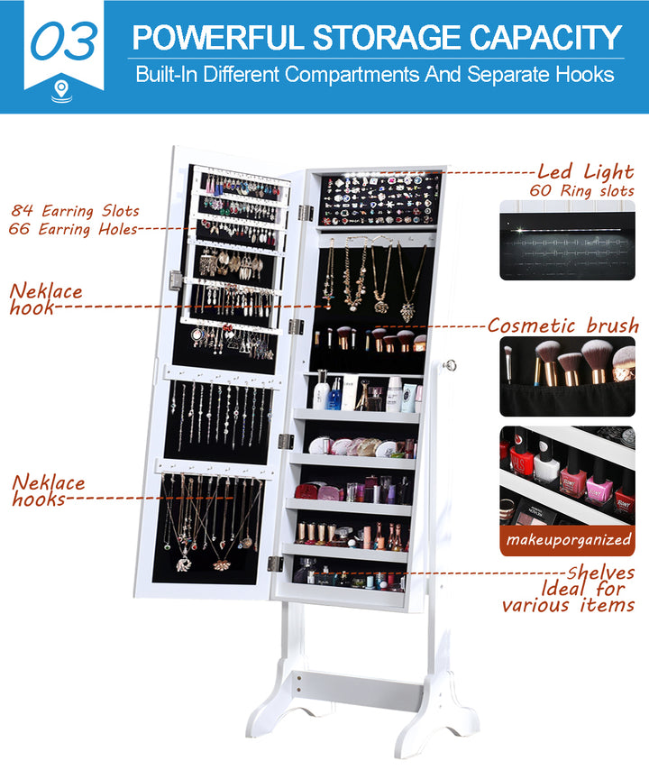 Mirrored Jewellery Holder Dressing.