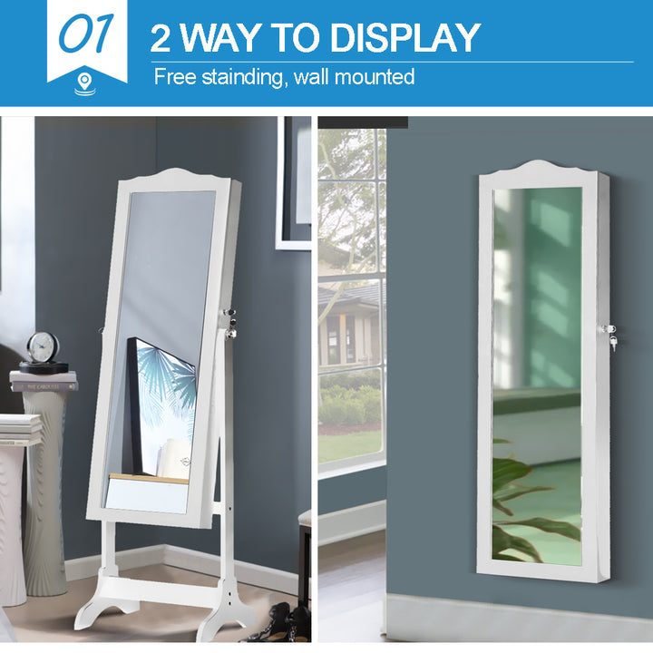 Mirror Jewellery Cabinet Storage.
