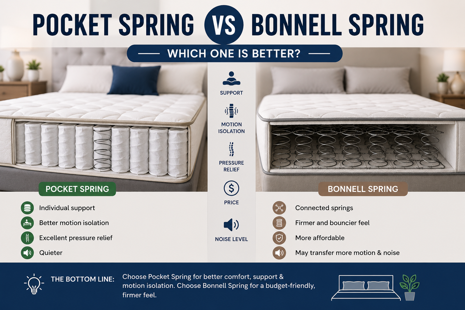 Pocket Spring vs Bonnell Spring Mattress: Which One Is Better?