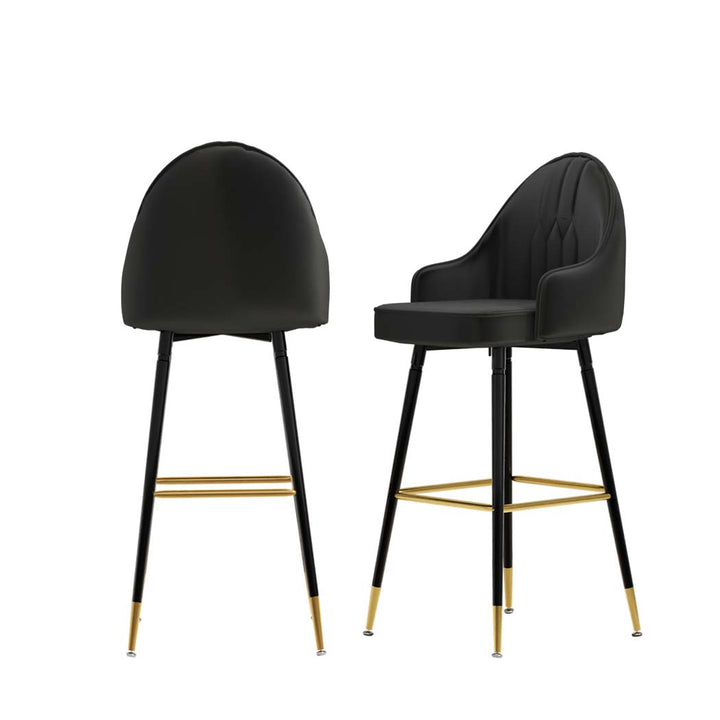 Levede 2X Velvet Swivel Bar Stools - Levede