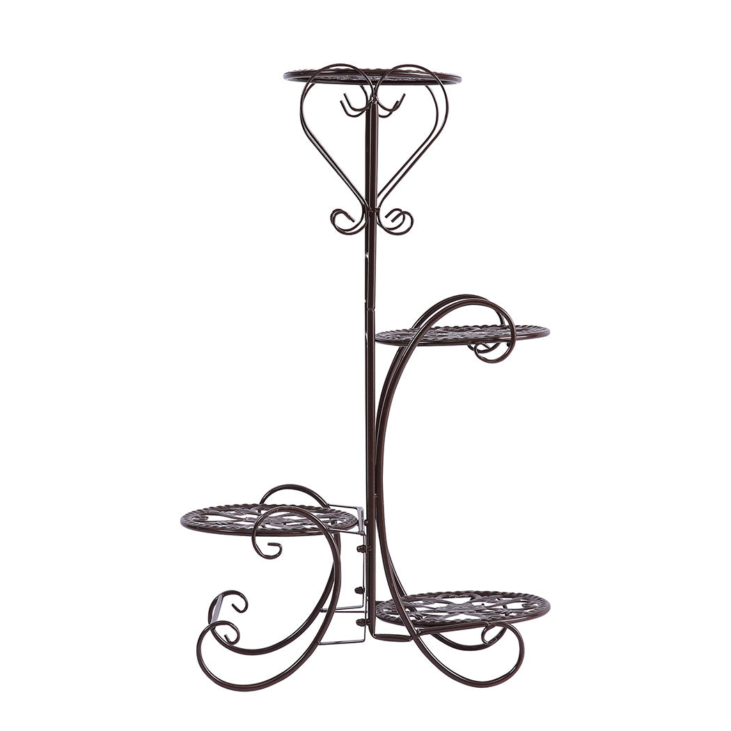 Levede Flower Shape Metal Plant Stand for Outdoor and Indoor Use - Levede