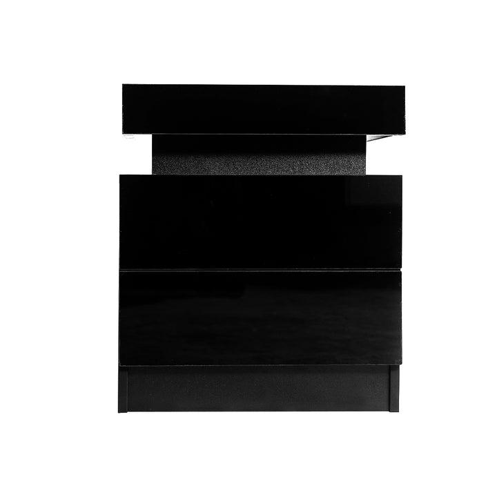 Levede Bedside Tables with RGB LED and 2 Drawers Side Table - Levede