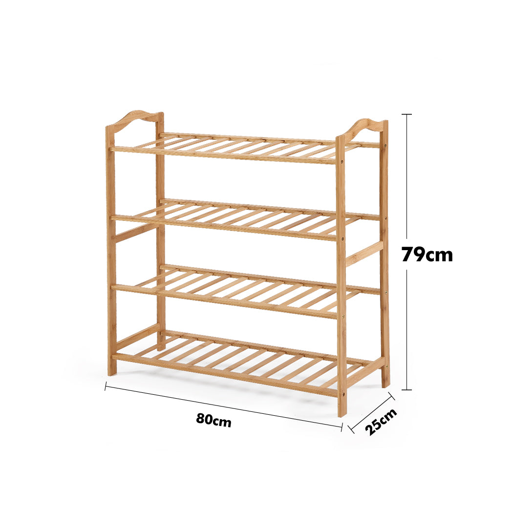 Levede Bamboo Shoe Rack Storage Organizer - Wooden Design for Home Essentials - Levede