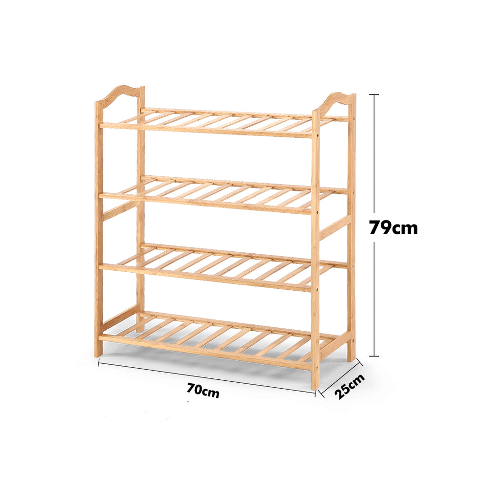 Levede Bamboo Shoe Rack Storage Organizer - Wooden Design for Home Essentials - Levede