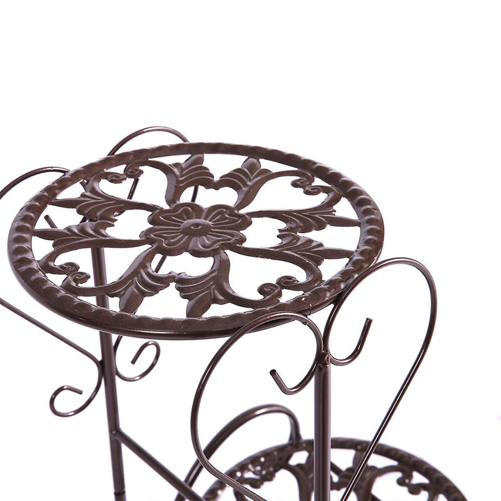 Levede Flower Shape Metal Plant Stand for Outdoor and Indoor Use - Levede