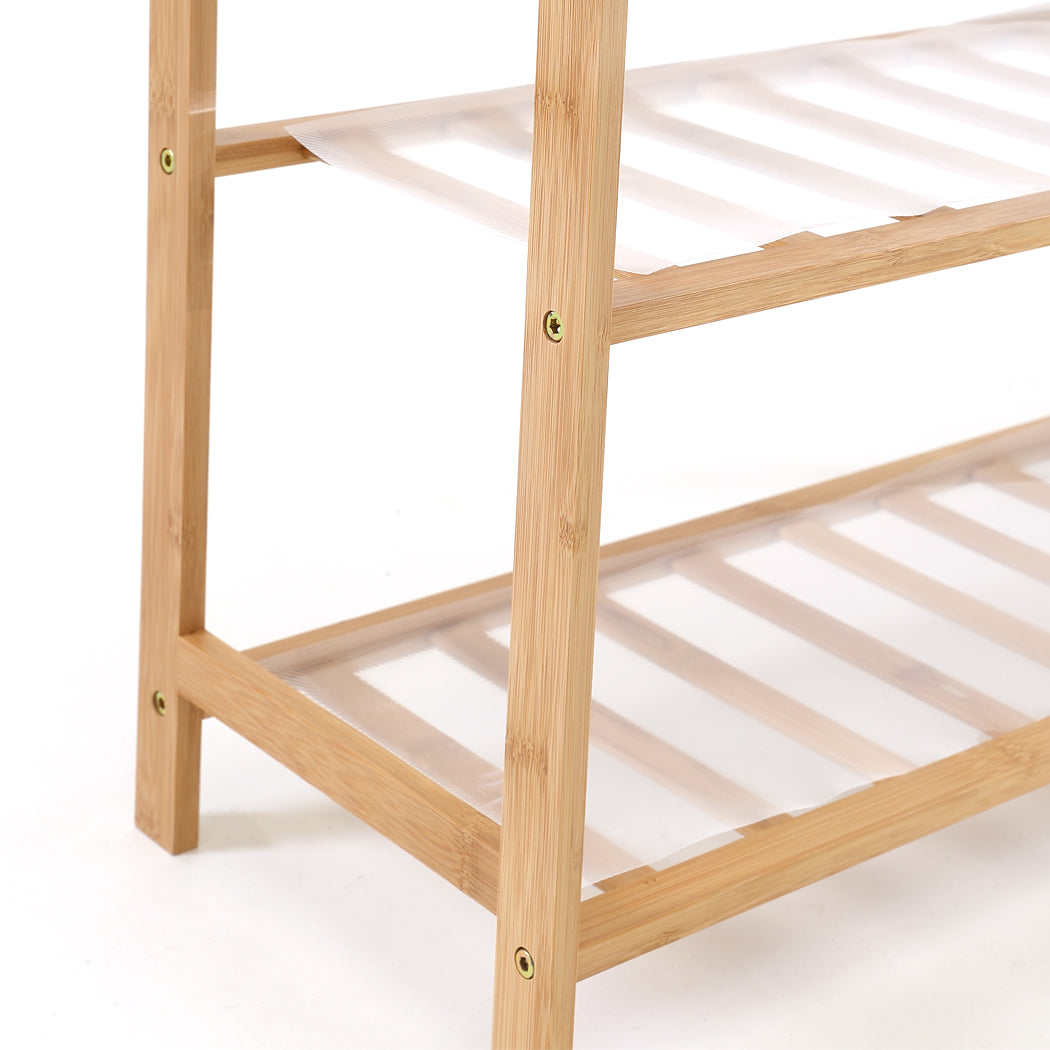 Levede Bamboo Shoe Rack Storage Organizer - Wooden Design for Home Essentials - Levede