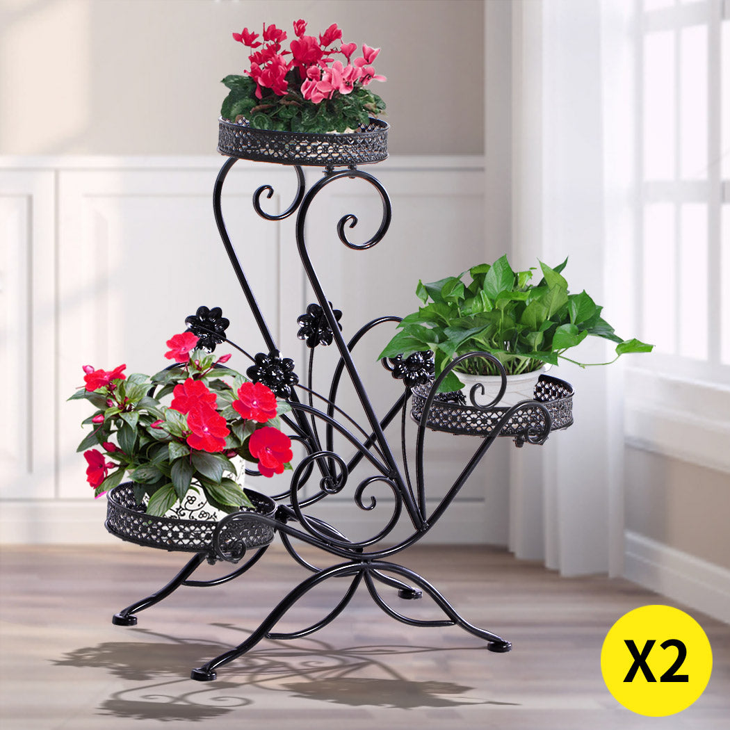 Levede Plant Stand Outdoor Indoor Metal - Levede