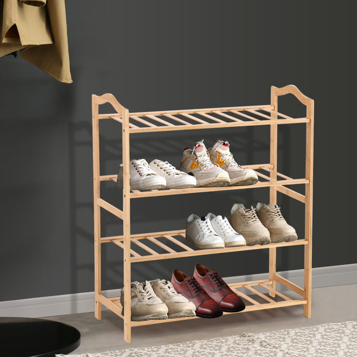 Levede Bamboo Shoe Rack Storage Organizer - Wooden Design for Home Essentials - Levede