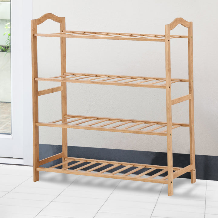 Levede Bamboo Shoe Rack Storage Organizer - Wooden Design for Home Essentials - Levede