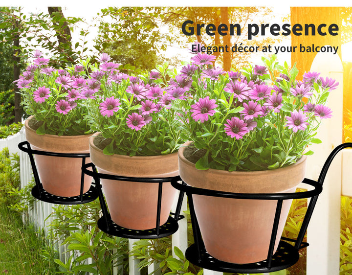 3x Plant Stand flower Holder Hanging Pot Basket Plant Garden Wall Storage