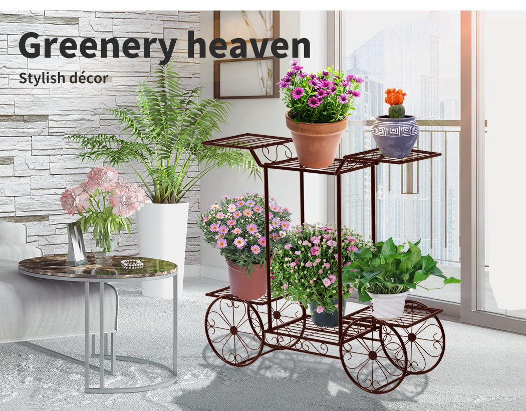 Levede Plant Stand Outdoor Indoor Metal Design - Levede