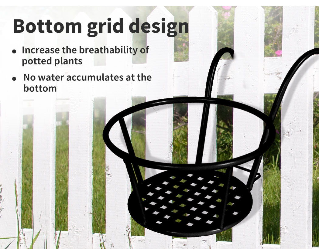 3x Plant Stand flower Holder Hanging Pot Basket Plant Garden Wall Storage