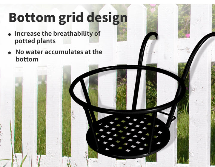 3x Plant Stand flower Holder Hanging Pot Basket Plant Garden Wall Storage