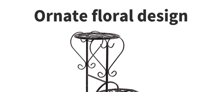 Levede Flower Shape Metal Plant Stand for Outdoor and Indoor Use - Levede