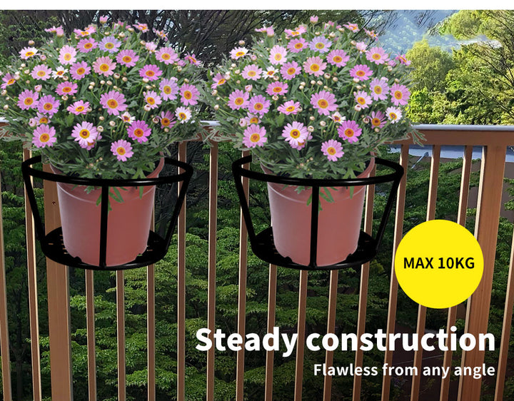 3x Plant Stand flower Holder Hanging Pot Basket Plant Garden Wall Storage