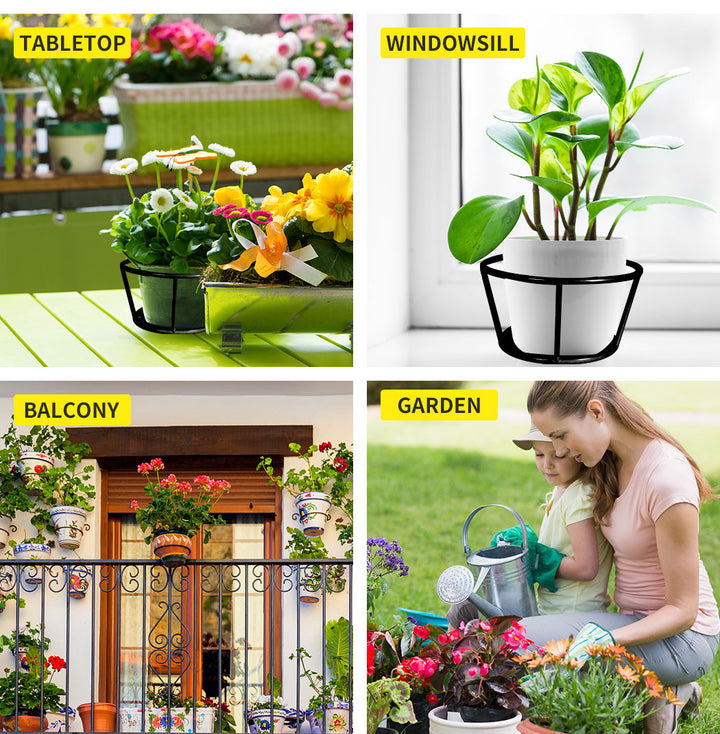 3x Plant Stand flower Holder Hanging Pot Basket Plant Garden Wall Storage