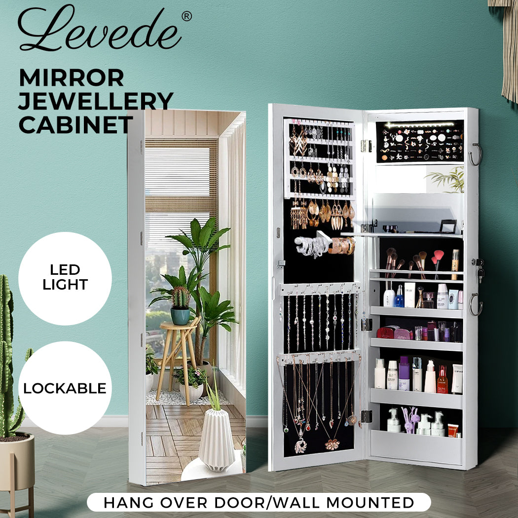 Levede Mirror Jewellery Cabinet Jewelry - Levede