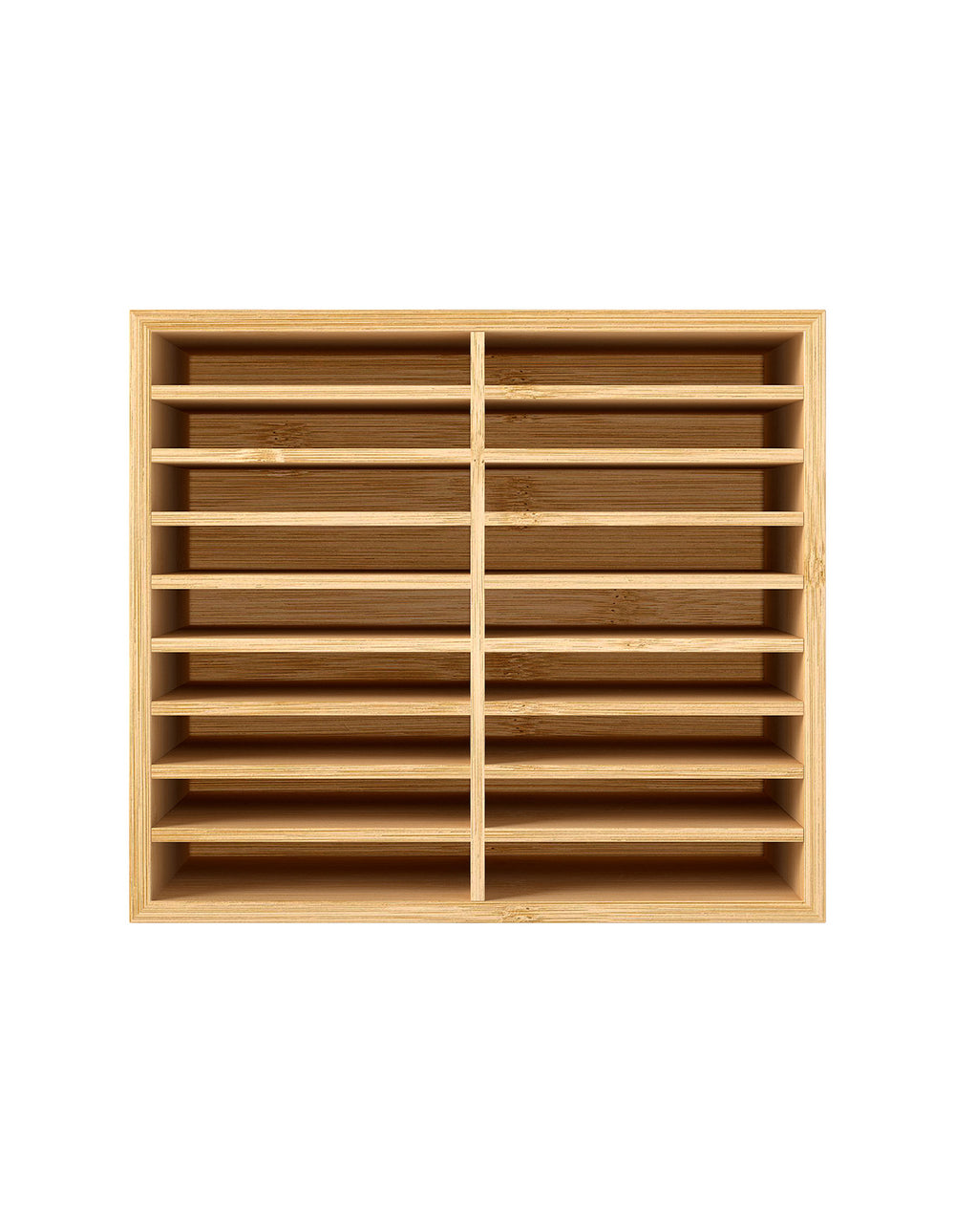 Natural Bamboo Marker Organizer Large Capacity Holder for 126 Markers.