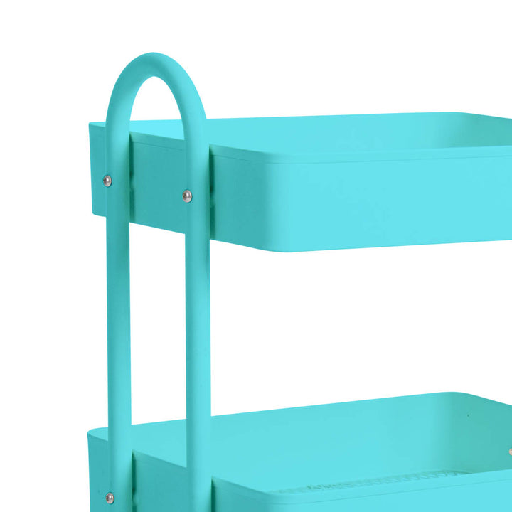 Levede 3 Tiers Kitchen Trolley Cart Turquoise.