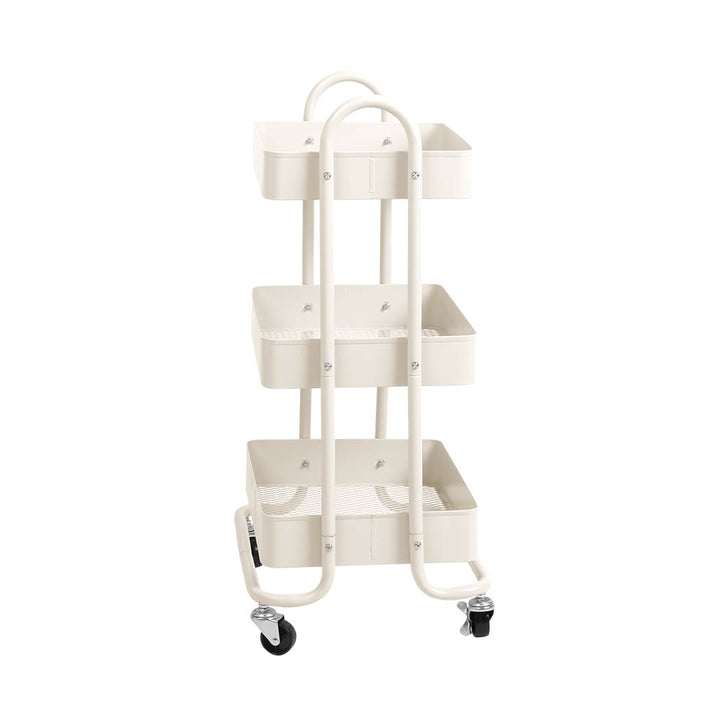 Levede 3 Tiers Kitchen Trolley Cart White.