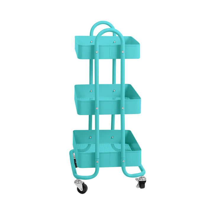 Levede 3 Tiers Kitchen Trolley Cart Turquoise.