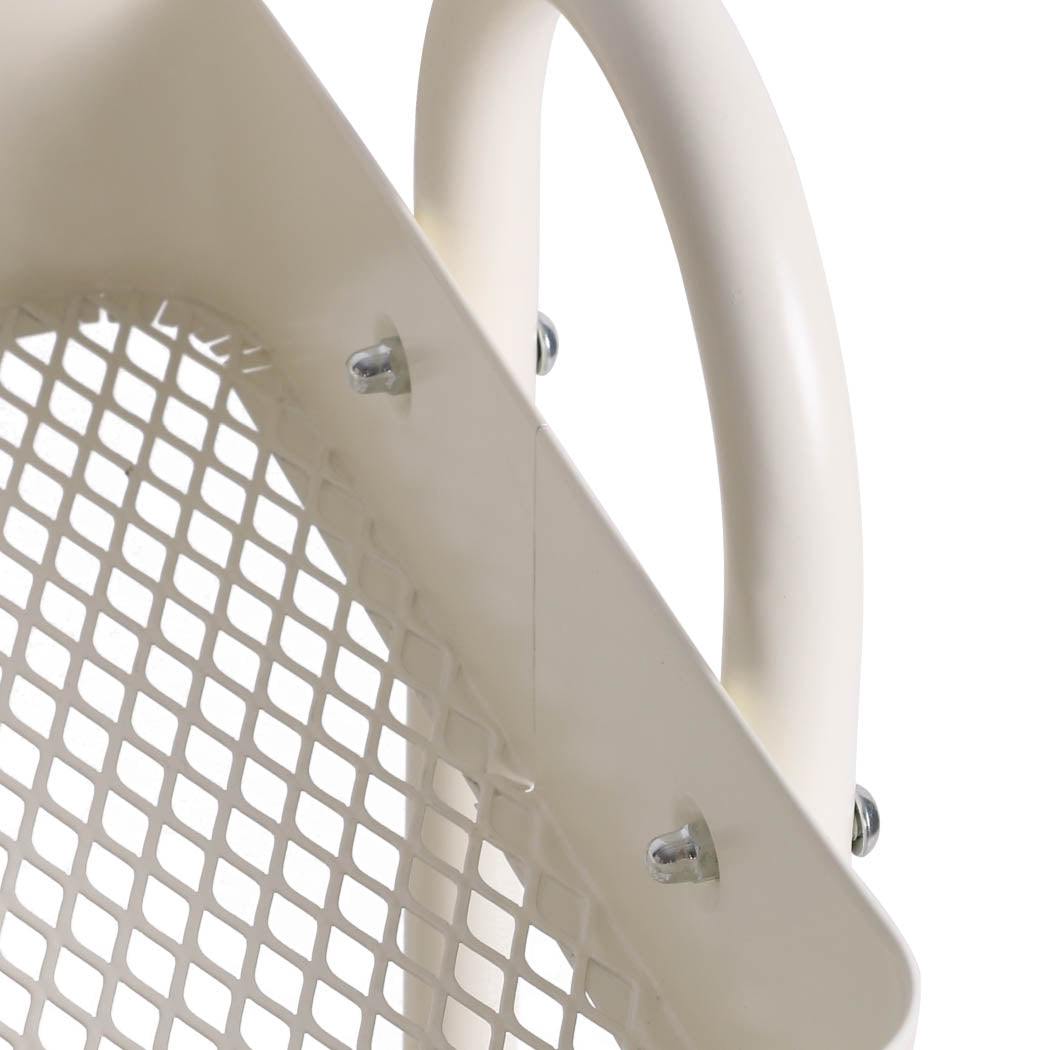 Levede 3 Tiers Kitchen Trolley Cart White.