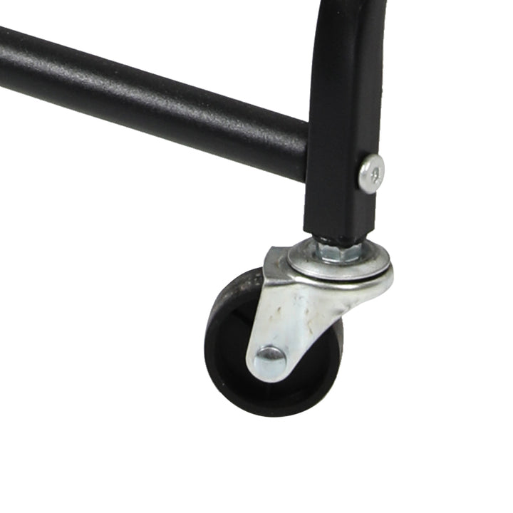 Levede 3 Tier Kitchen Trolley Cart Swivel Black Colour.