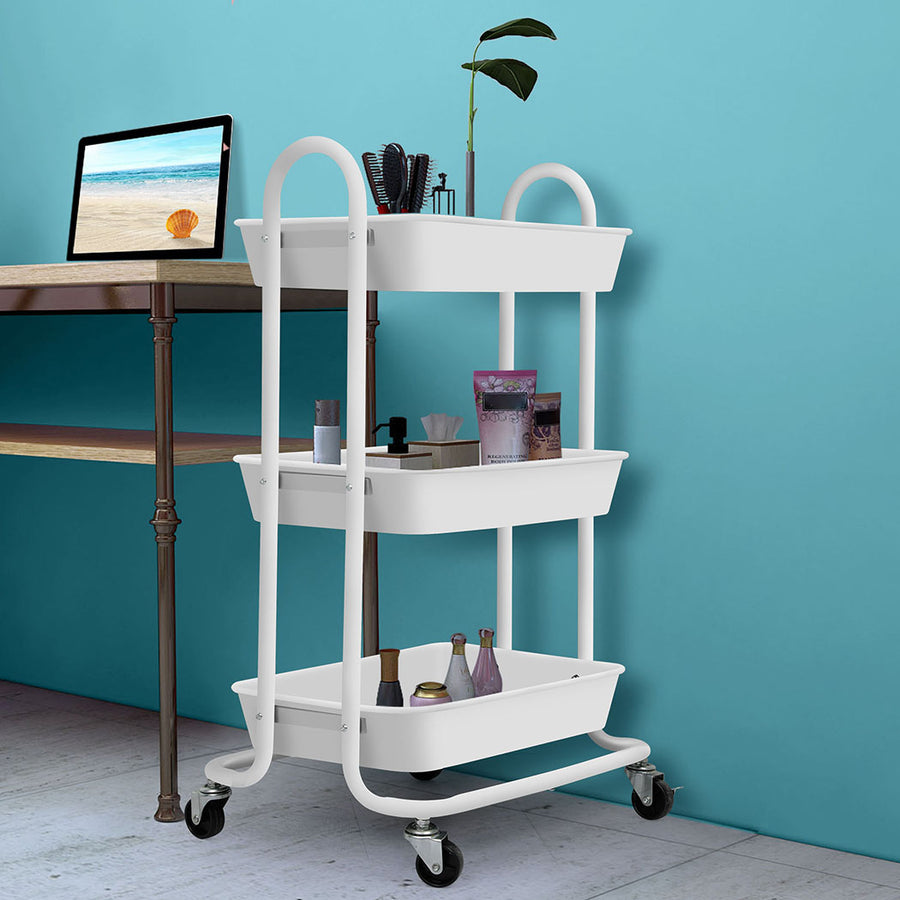 33-Tier Kitchen Storage Trolley with Steel Frame