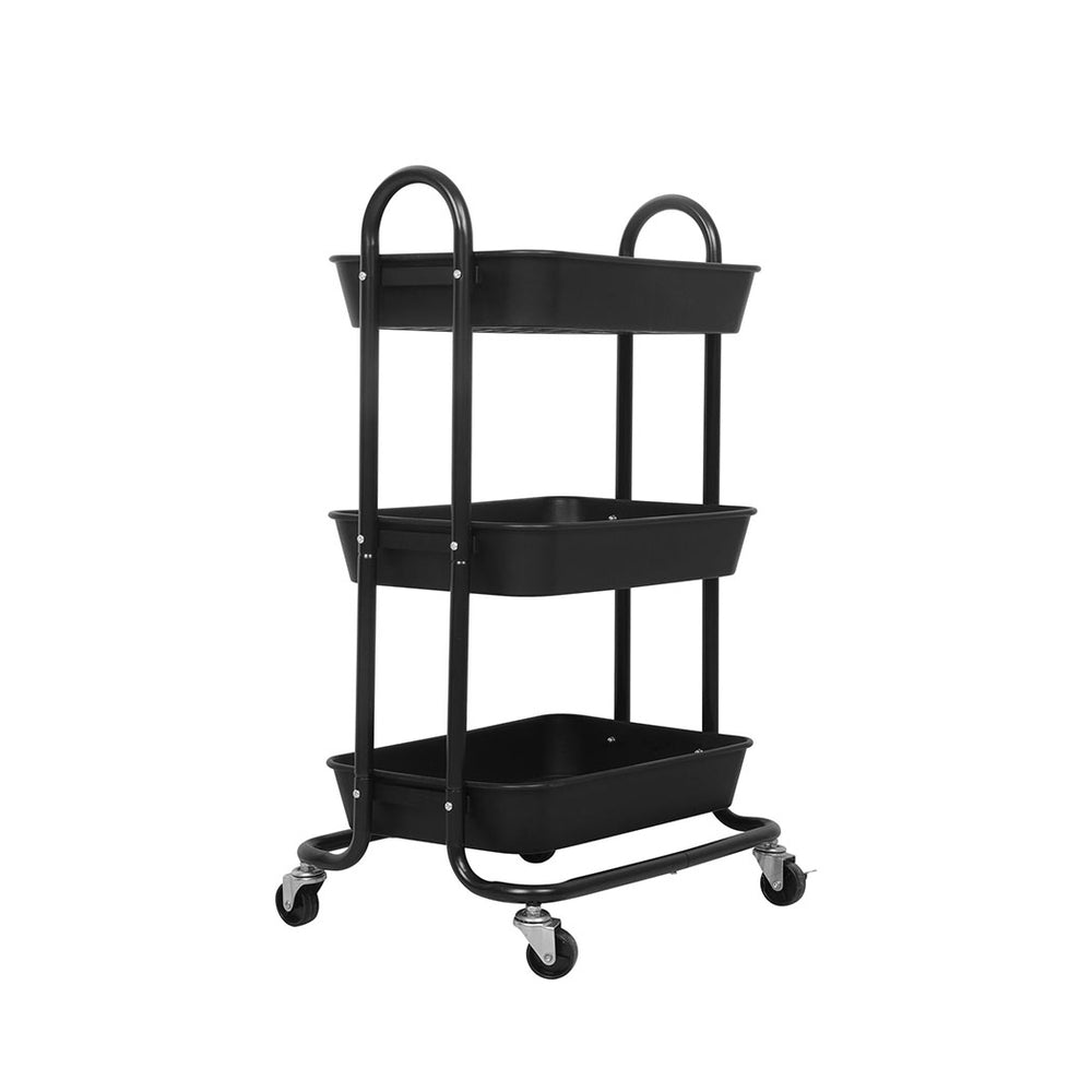 33-Tier Kitchen Storage Trolley with Steel Frame