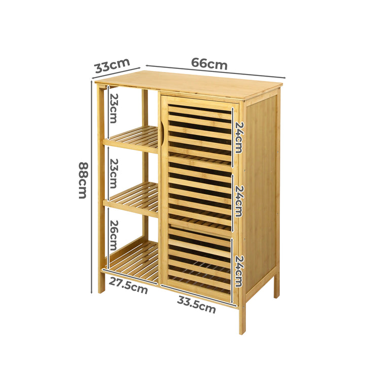 Levede Bamboo Shoe Storage Cabinet Laundry Organiser Cupboard