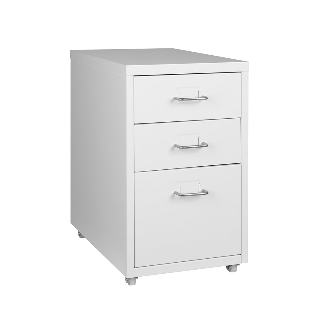 Levede 3 Drawer Office Drawers Cabinet White-1831592710352539648