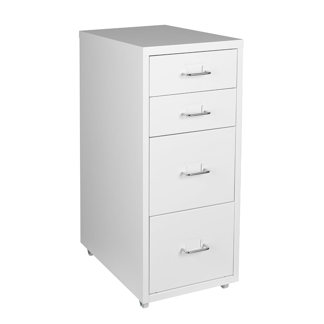 Levede 4 Drawer Office Drawers Cabinet White-1831592679092391937