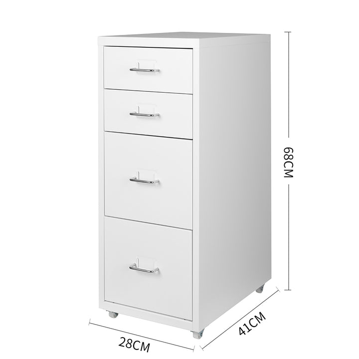 Levede 4 Drawer Office Drawers Cabinet White-1831592679092391938