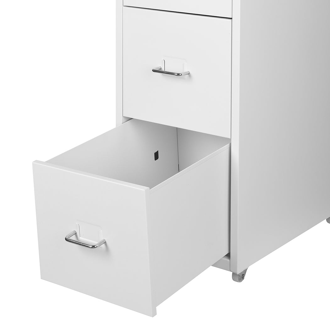 Levede 4 Drawer Office Drawers Cabinet White-1831592679092391941