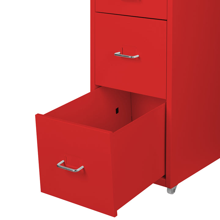 Levede 4 Drawer Office Drawers Cabinet Red-1831592781345329157