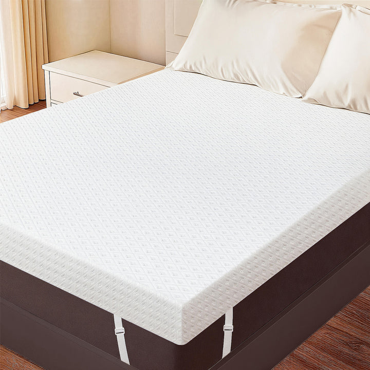 Memory Foam Mattress Topper Dual-layer Airflow Gel Bamboo Cover