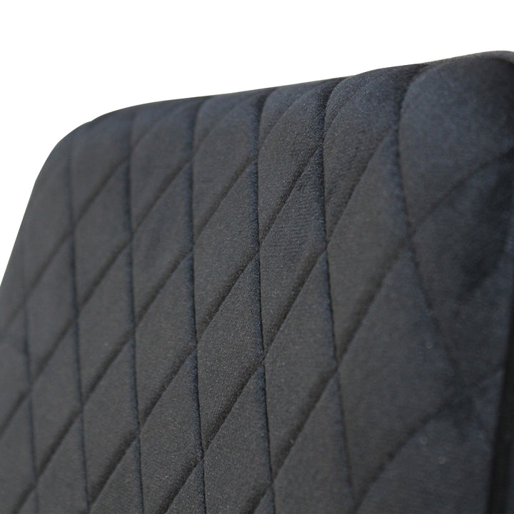 4x Dining Chairs Kitchen Chair Lounge Padded Room Seat Soft Velvet Black