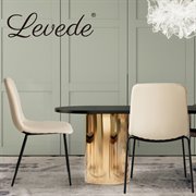 4xLevede Stackable PU Leather Dining Chairs Kitchen Beige