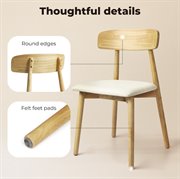 Levede 2x Dining Chairs Kitchen Chair Natural