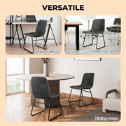 Levede 2x Dining Chairs Kitchen Table Black