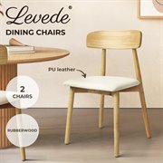 Levede 2x Dining Chairs Kitchen Chair Natural