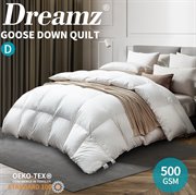 DreamZ 500GSM All Season Goose Down Quilt - Levede