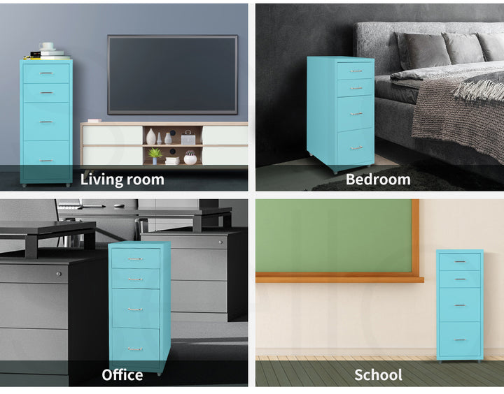 Levede 4 Drawer Office Drawers Cabinet 