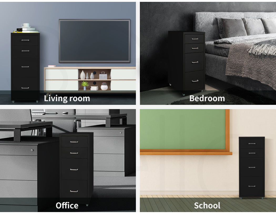 Levede 4 Drawer Office Drawers Cabinet 