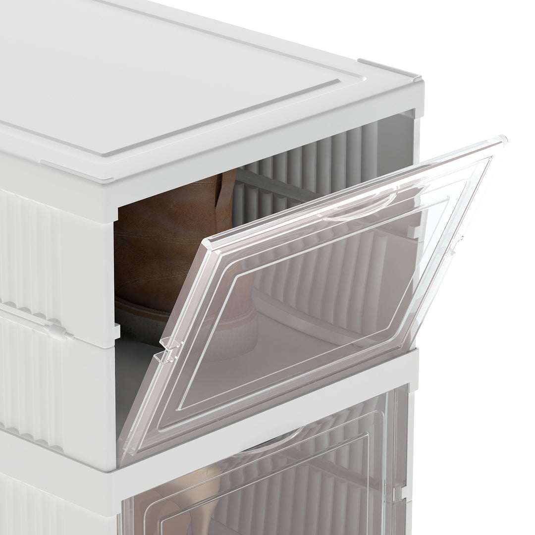 Shoe Box Foldable Home Shoe Shelf Ventilated Storage Organizer 6 Pcs