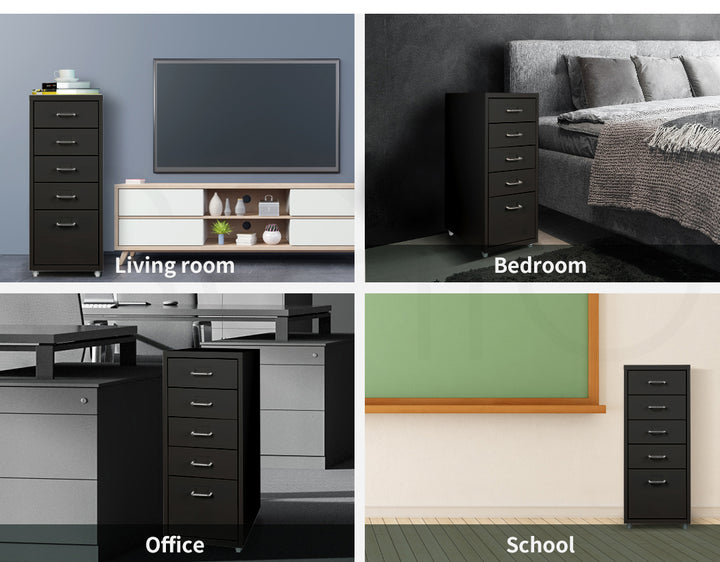 Levede 5 Drawer Office Cabinet Drawers 