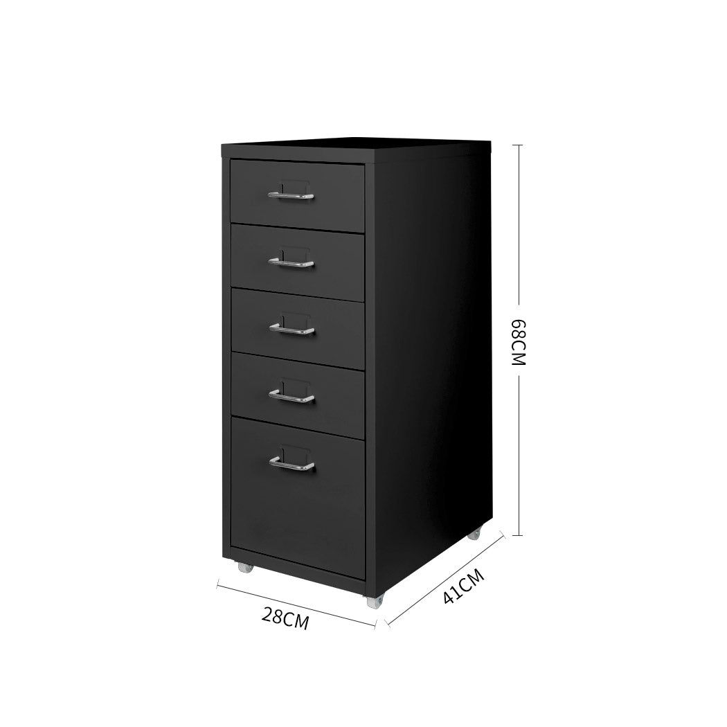 Levede 5 Drawer Office Cabinet Drawers Dimensions 