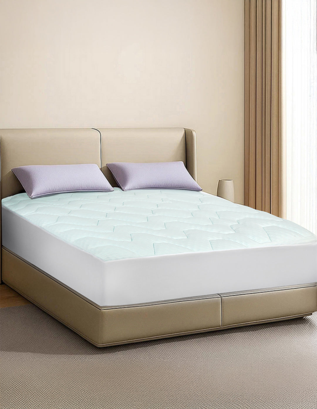 Mattress Topper Pillowtop Memory Foam Bamboo Cover Bed Protector King